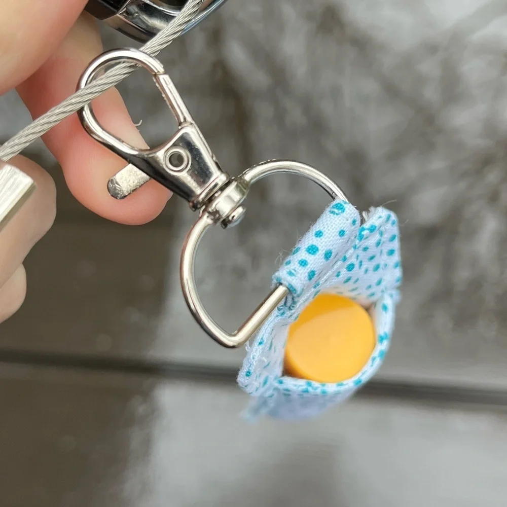 Handmade Burt’s bees chapstick holder with swivel keychain